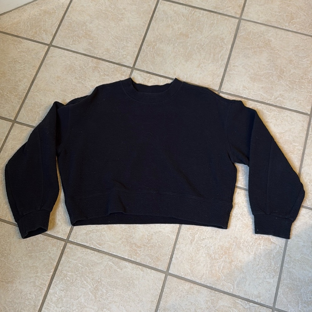 lululemon athletica Black Crew Neck Sweater